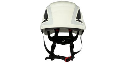 image of white 3M SecureFit safety helmet
