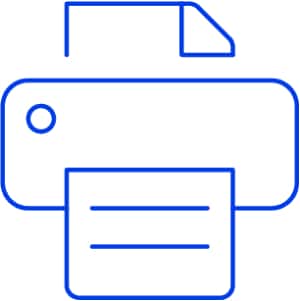 Icono de una impresora.
