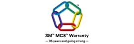 Icono de la garantía 3M MCS, un conjunto de cinco cadenas multicolores entrelazadas en un círculo.