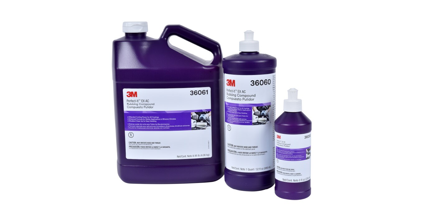 Imagen de los productos del sistema de pulido 3M EX AC
