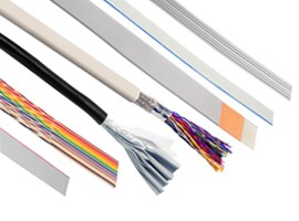 Foto de familia de varios cables de interconexión para uso industrial.