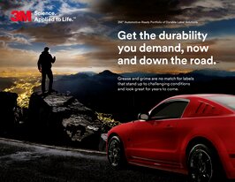 Brochure de etiquetas para la industria automotriz.