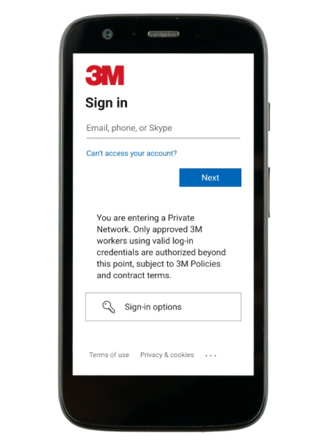 Un teléfono inteligente en el que se aprecia la aplicación My 3M.
