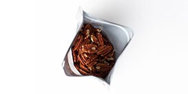 Image of a resealable pouch of shelled nuts
