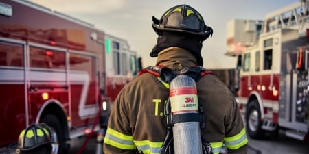 Productos de seguridad Scott para bomberos.
