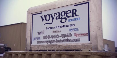 Image of the Voyager company sign
