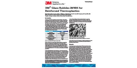 Imagen del documento técnico de las Microesferas de Vidrio 3M.
