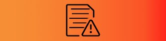 graphic of a document with warning icon
