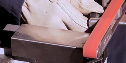 Leveling a Weld with Scotch Brite Durable Flex Belt Video
