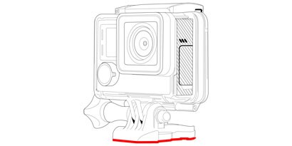 Sketch image of a GoPro and where vhb is used.
