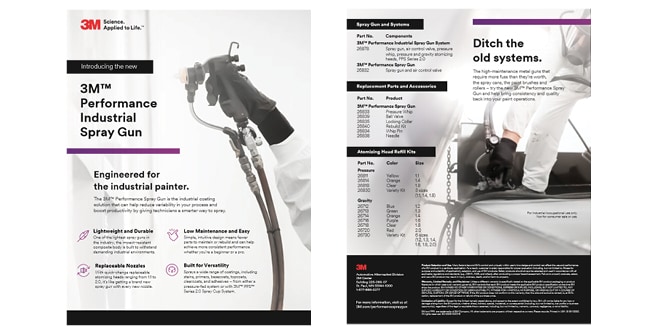 Link to the 3M Performance Spray Gun sell sheet.
