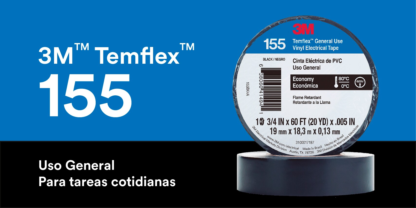 3M Temflex 165 General Use Tape
