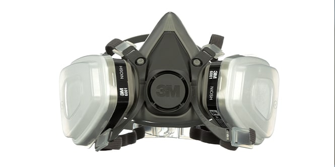 3M Half Facepiece Reusable Respirator 6000 Series with 3M Particulate Filter/Retainer/Adapter Kit 6N01
