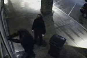 A video shows two criminals trying to break through a ground floor window, but they are deterred by 3MTM Safety and Security Window Films and 3MTM Impact Protection Attachment Systems.