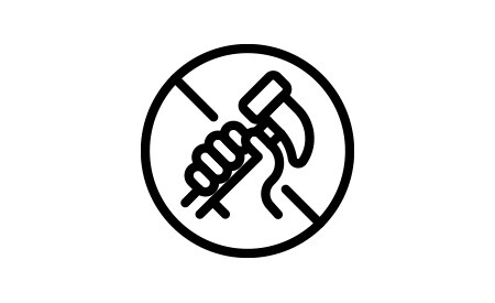 Icono de una mano sosteniendo un martillo.
