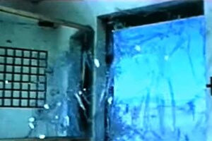 A video shows how explosions can send out energy and vibrations strong enough to break glass.