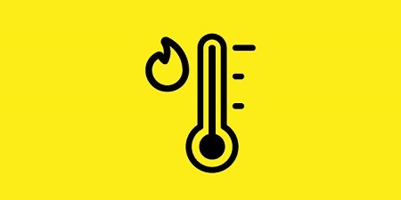 Ícono de alta temperatura.
